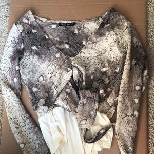 Nasty Gal snakeskin bodysuit
